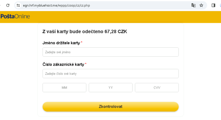 podvodná zpráva